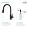 Kibi Napa Single Handle Pull Down Kitchen Sink Faucet with Soap Dispenser C-KKF2005MB-KSD100MB - alternate 8